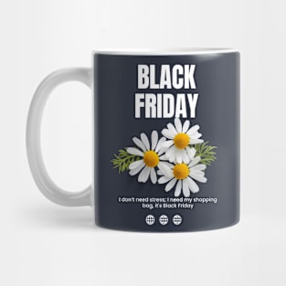 Floral Black Friday T-Shirt Mug